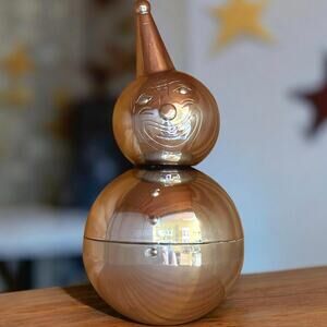 Vintage 1950s Raimond Roly Poly Silver Chrome Clown Bank Whimsy Nostalgic